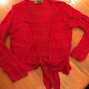 Women’s Short Waist Tie Cardigan